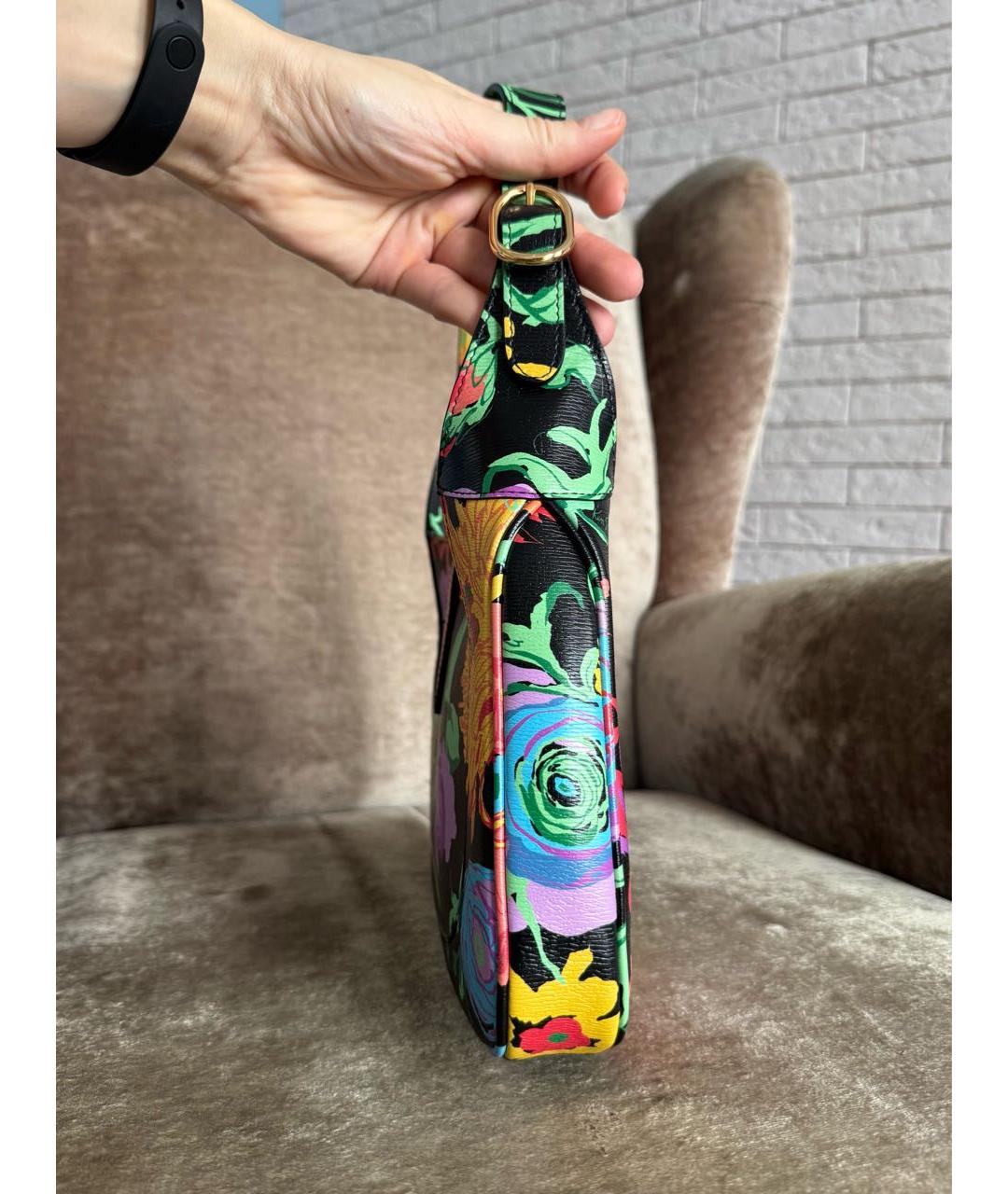 GUCCI Черная кожаная сумка через плечо, фото 6