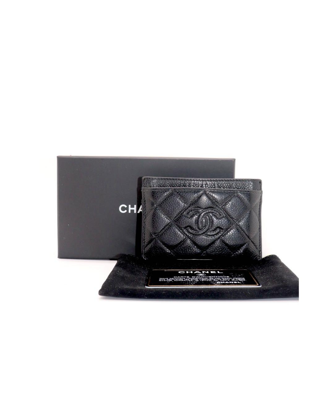 CHANEL Черный кожаный кардхолдер, фото 2