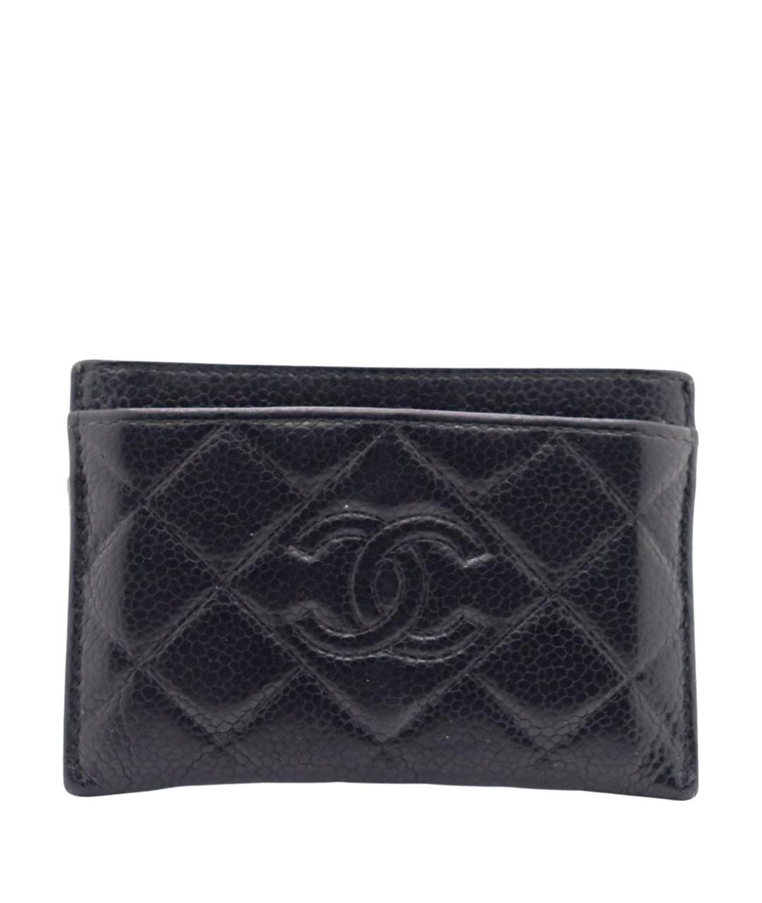 CHANEL Черный кожаный кардхолдер, фото 1