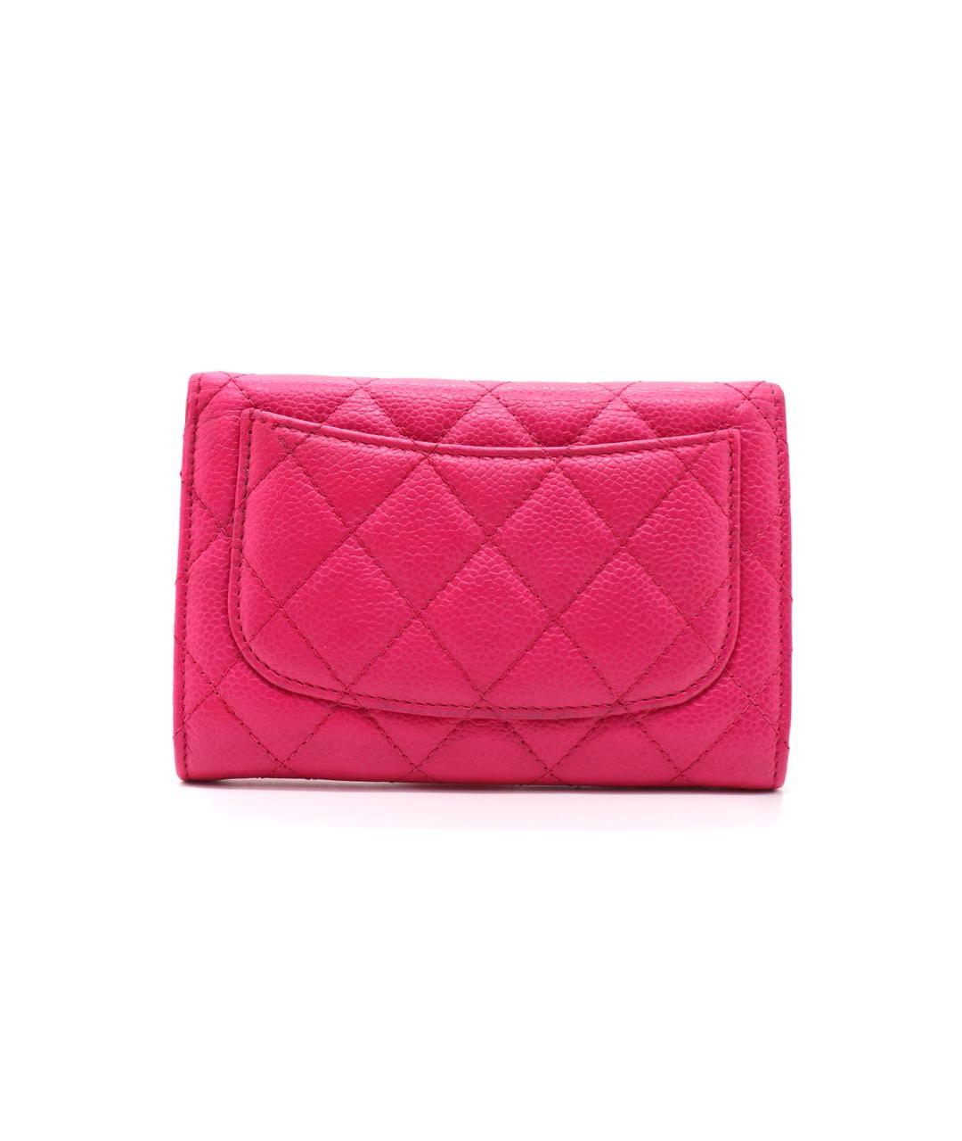 CHANEL Фуксия кожаный кошелек, фото 2