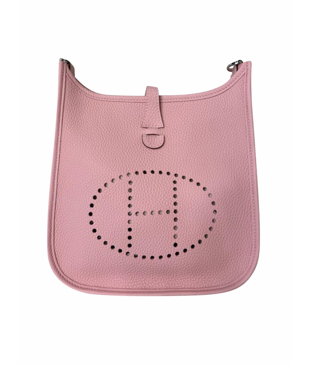 HERMES Розовая кожаная сумка через плечо, фото 1