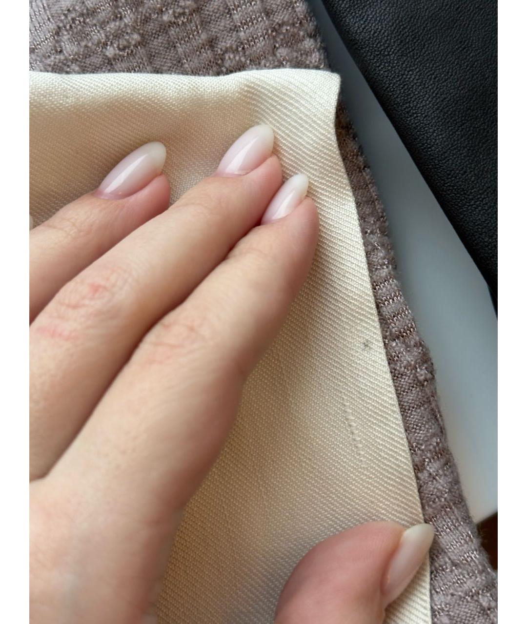 GUCCI Бежевая льняная юбка мини, фото 7