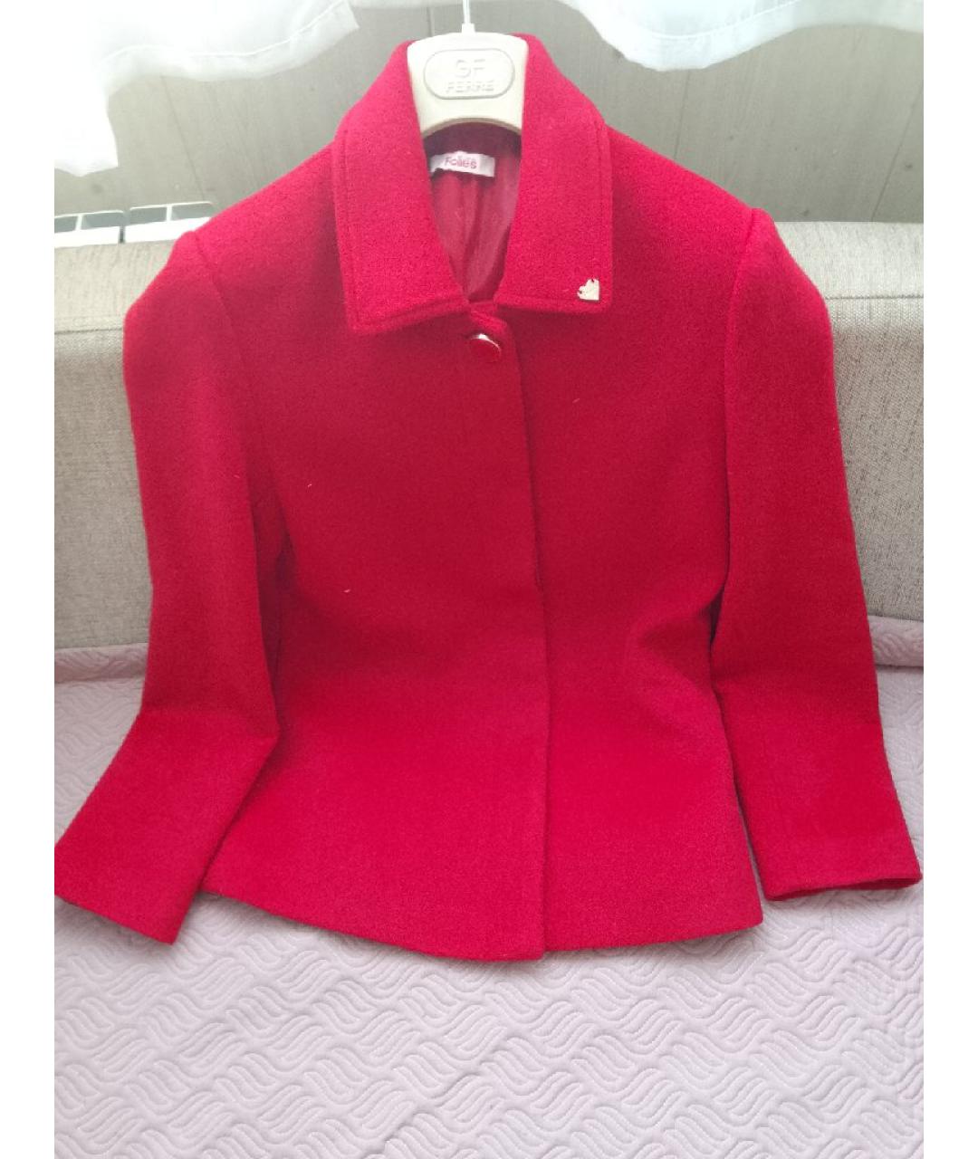 BLUGIRL Красное шерстяное пальто, фото 3