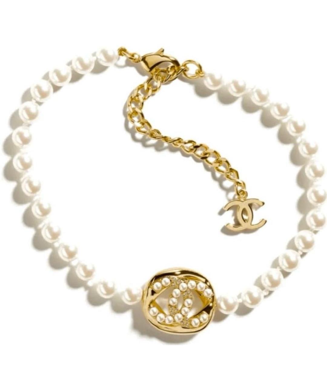 CHANEL Белое жемчужное колье, фото 1