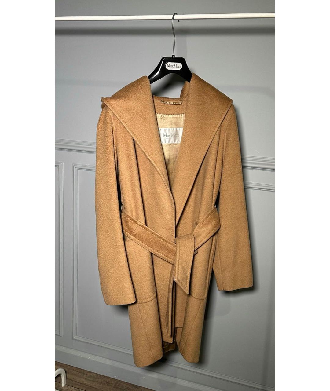 MAX MARA Бежевое шерстяное пальто, фото 4