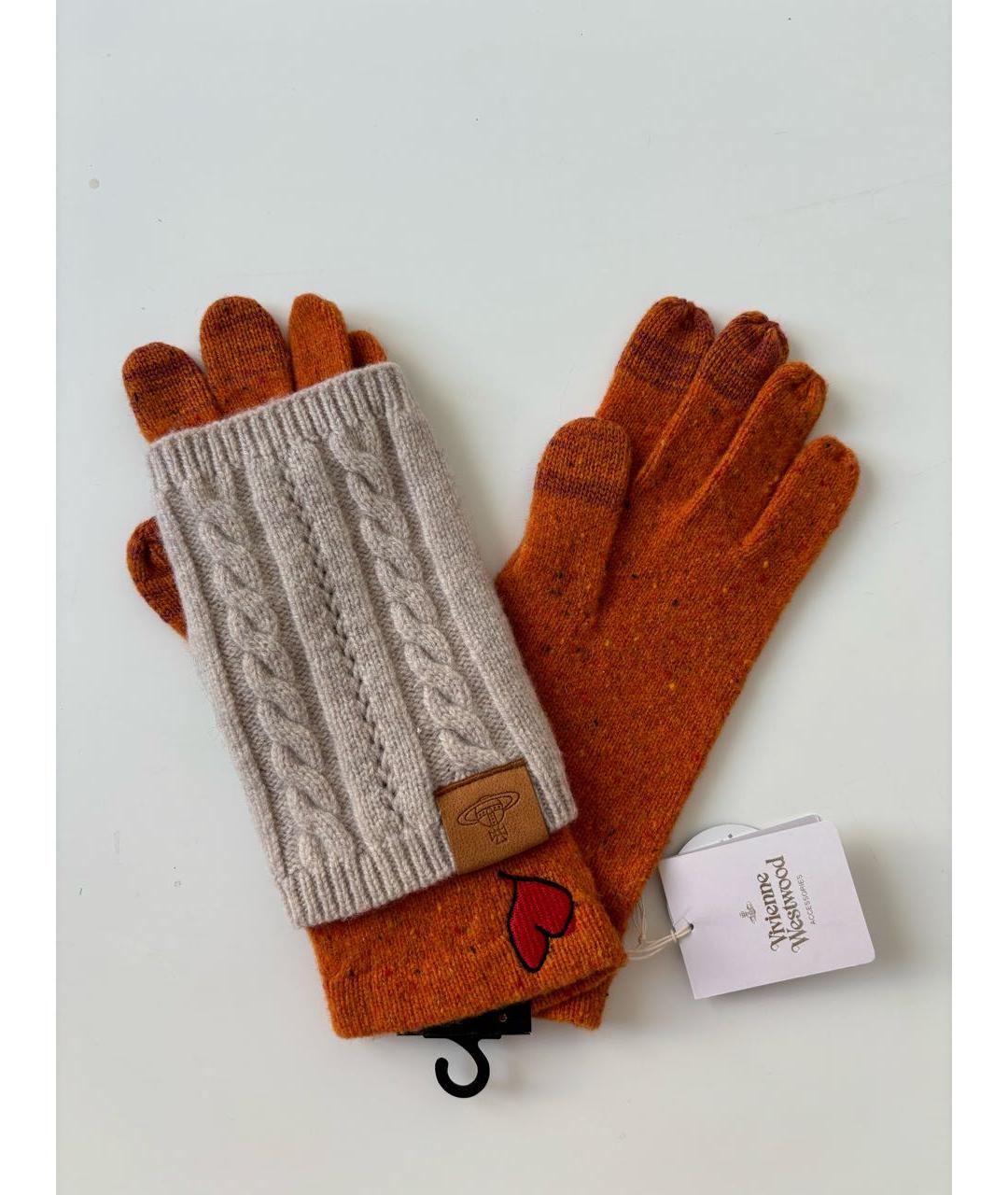 VIVIENNE WESTWOOD Мульти шерстяные митенки, фото 6