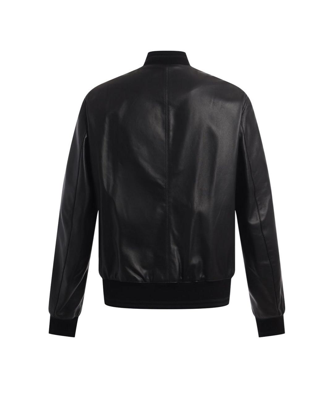 DOLCE&GABBANA Черная кожаная куртка, фото 2