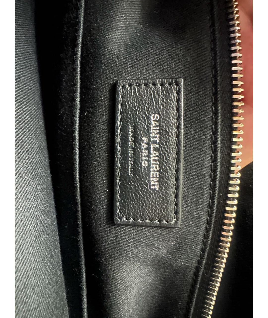 SAINT LAURENT Темно-синий кожаный портфель, фото 8