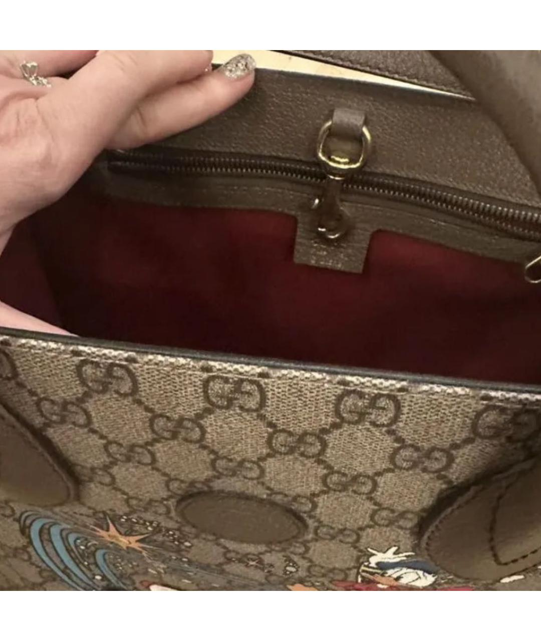 GUCCI Оранжевая кожаная сумка через плечо, фото 4