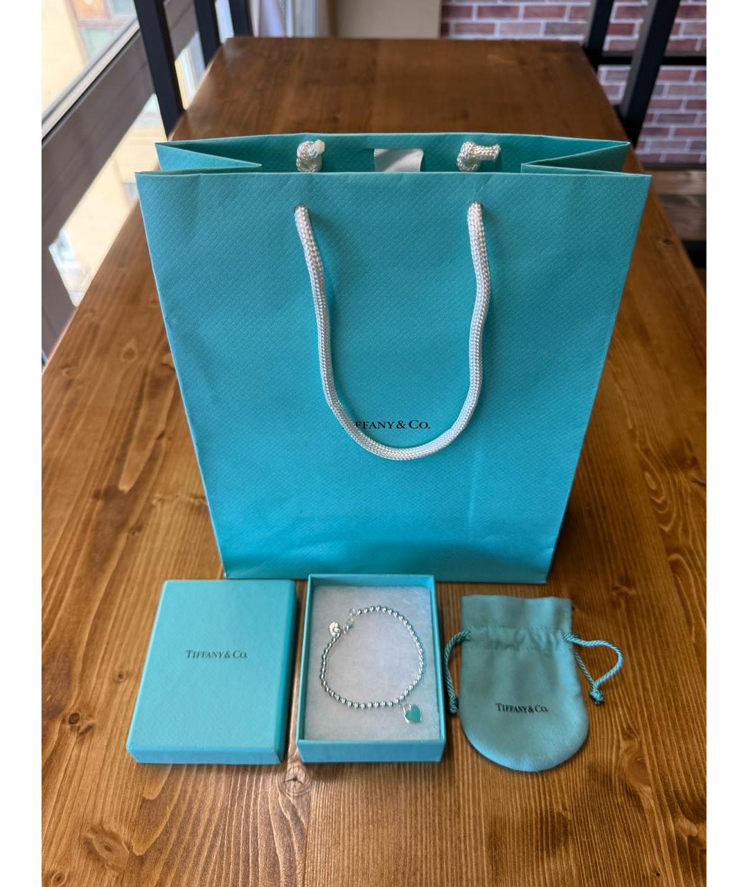 TIFFANY&CO Бирюзовый серебряный браслет, фото 2