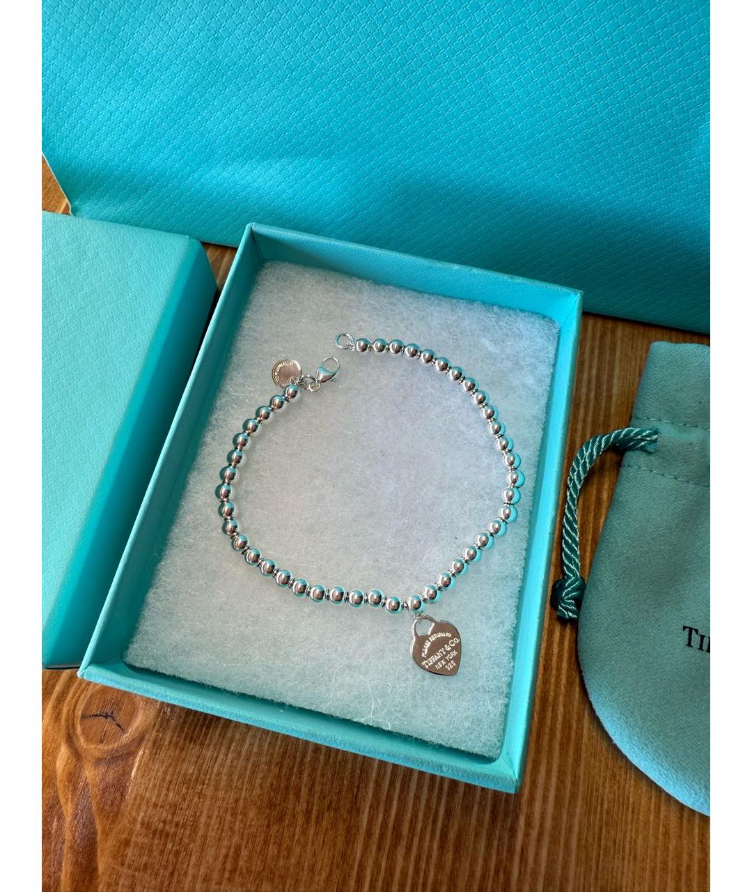 TIFFANY&CO Бирюзовый серебряный браслет, фото 4