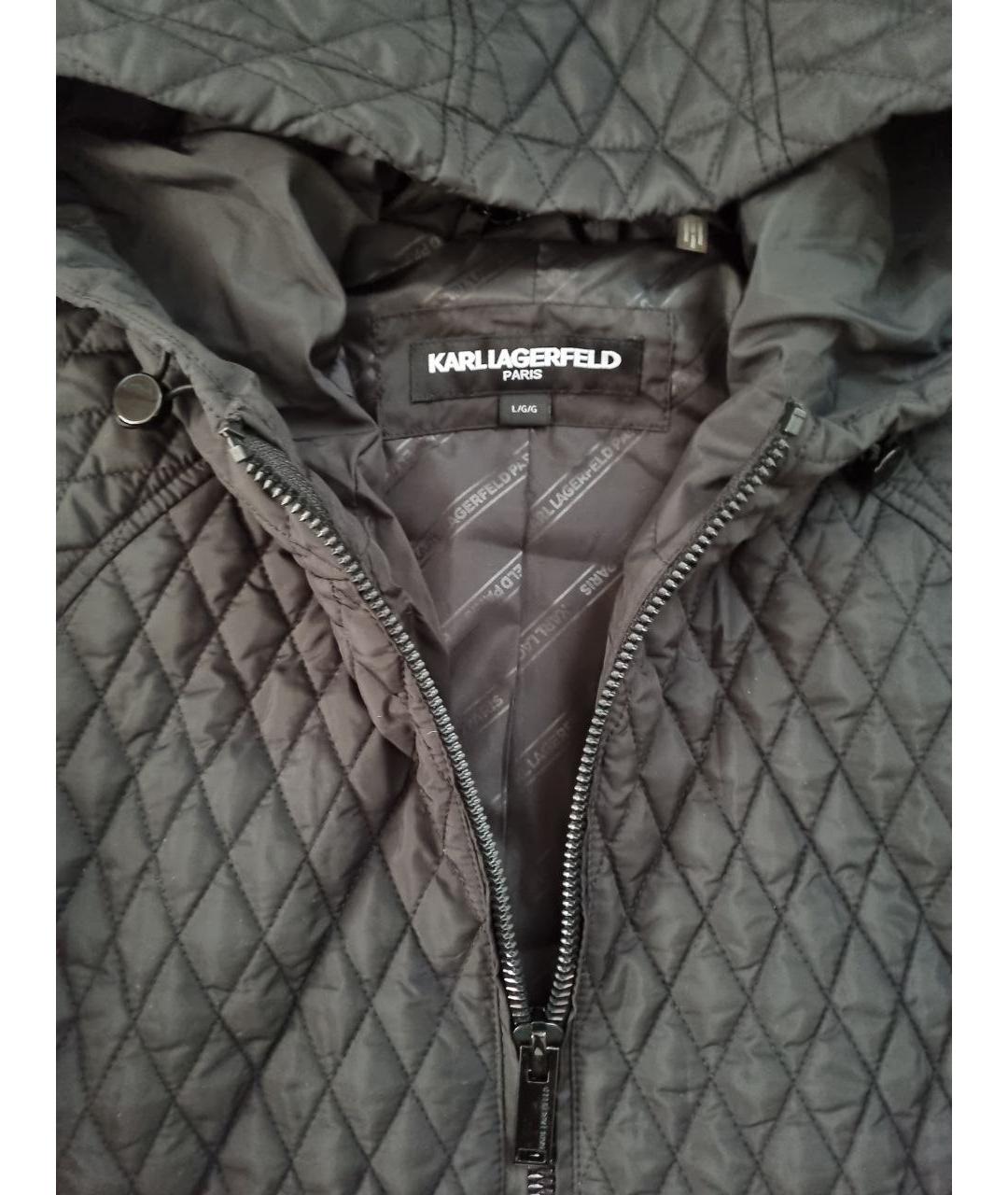 KARL LAGERFELD Черная полиэстеровая куртка, фото 2