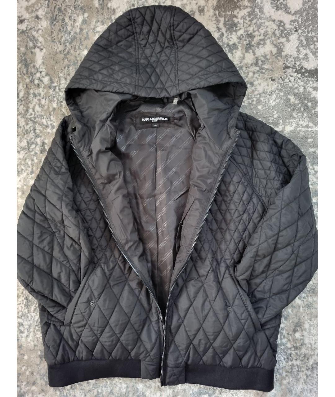 KARL LAGERFELD Черная полиэстеровая куртка, фото 8