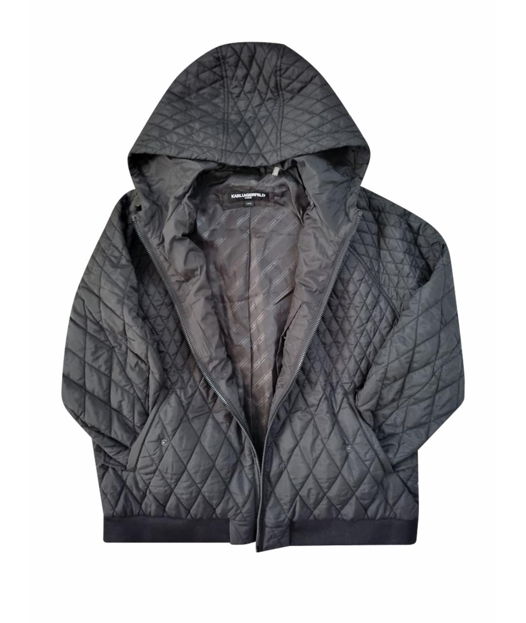 KARL LAGERFELD Черная полиэстеровая куртка, фото 1