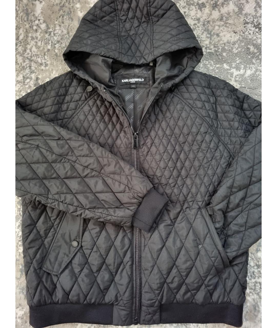 KARL LAGERFELD Черная полиэстеровая куртка, фото 9