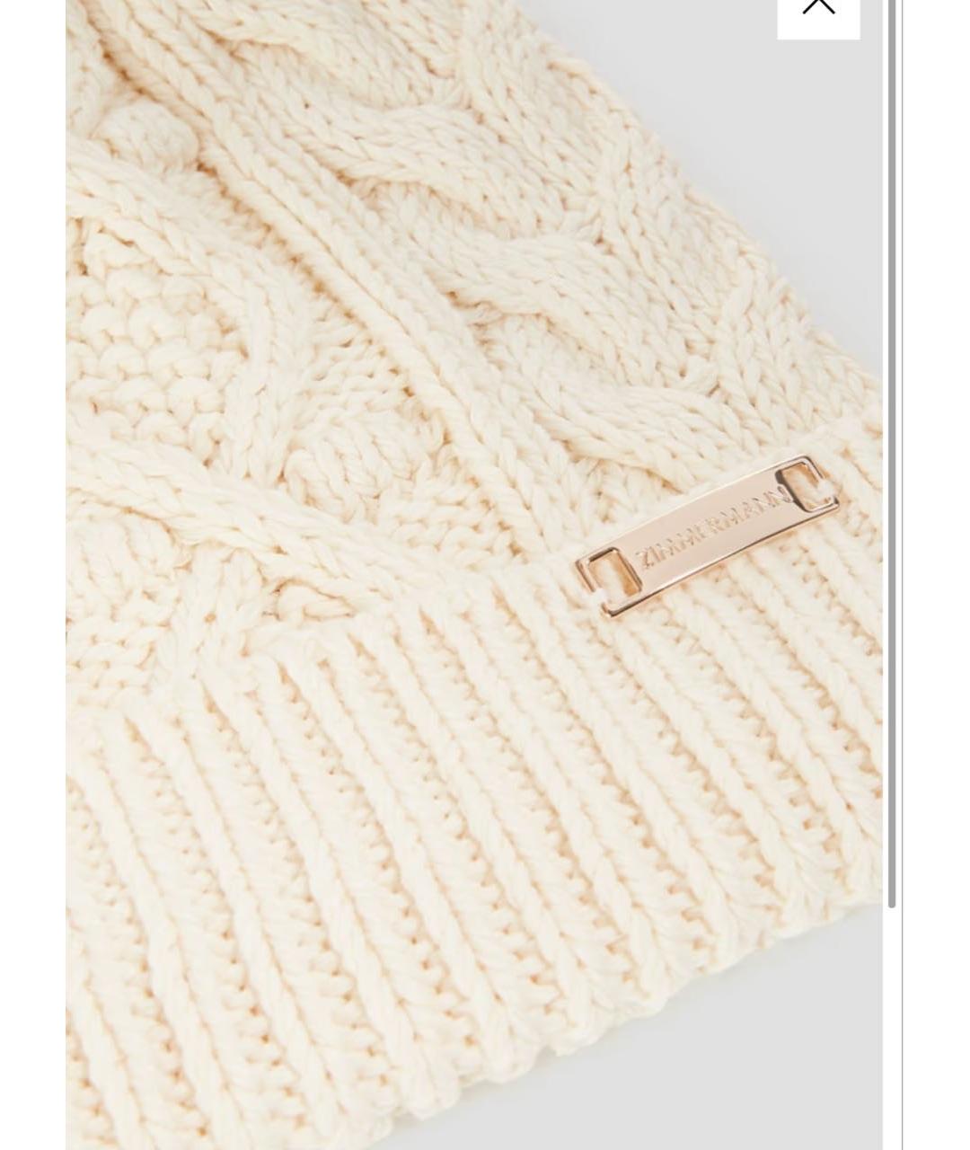 ZIMMERMANN Белая хлопковая шапка, фото 8