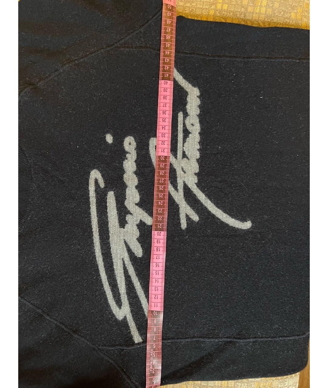 EMPORIO ARMANI Темно-синий шерстяной джемпер / свитер, фото 4