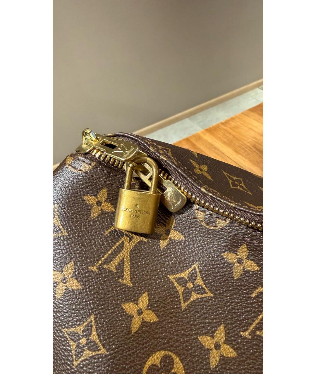 LOUIS VUITTON Коричневая кожаная дорожная/спортивная сумка, фото 8