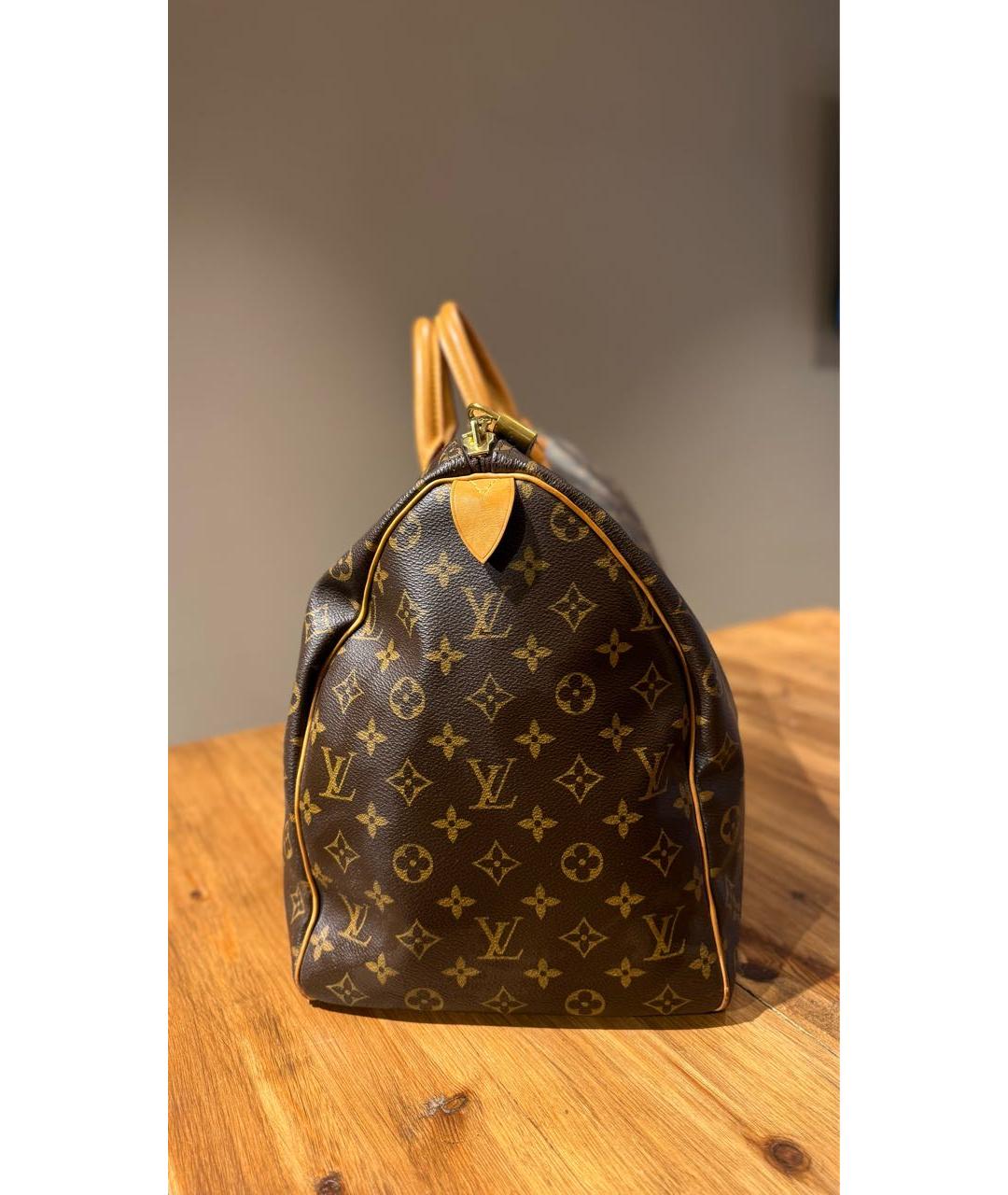 LOUIS VUITTON Коричневая кожаная дорожная/спортивная сумка, фото 6