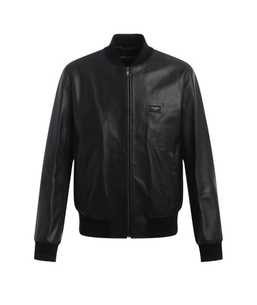DOLCE&GABBANA Черная кожаная куртка, фото 6