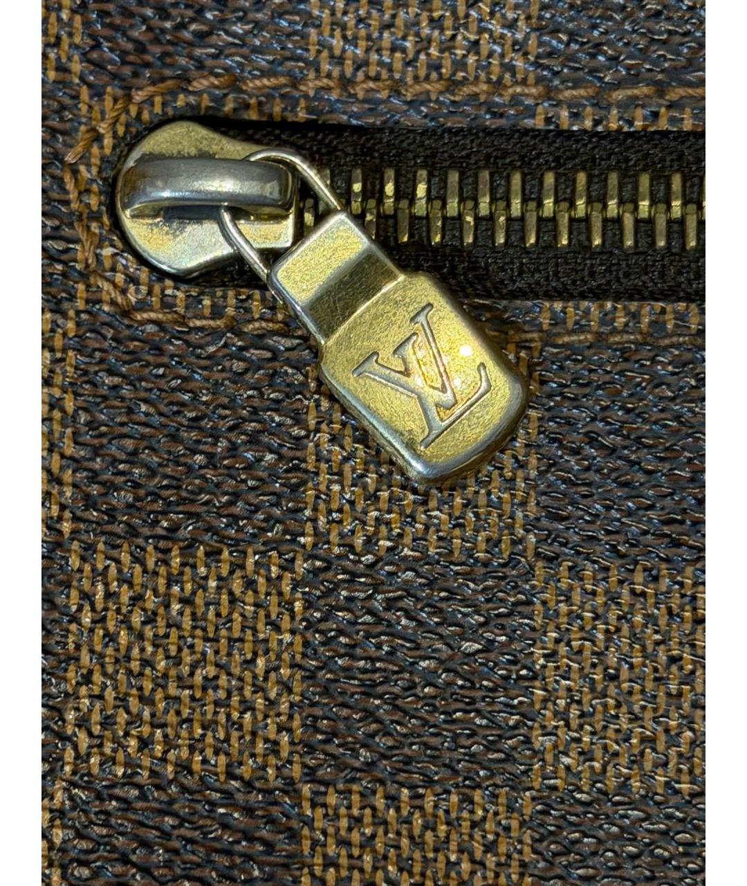 LOUIS VUITTON Коричневая кожаная сумка на плечо, фото 6