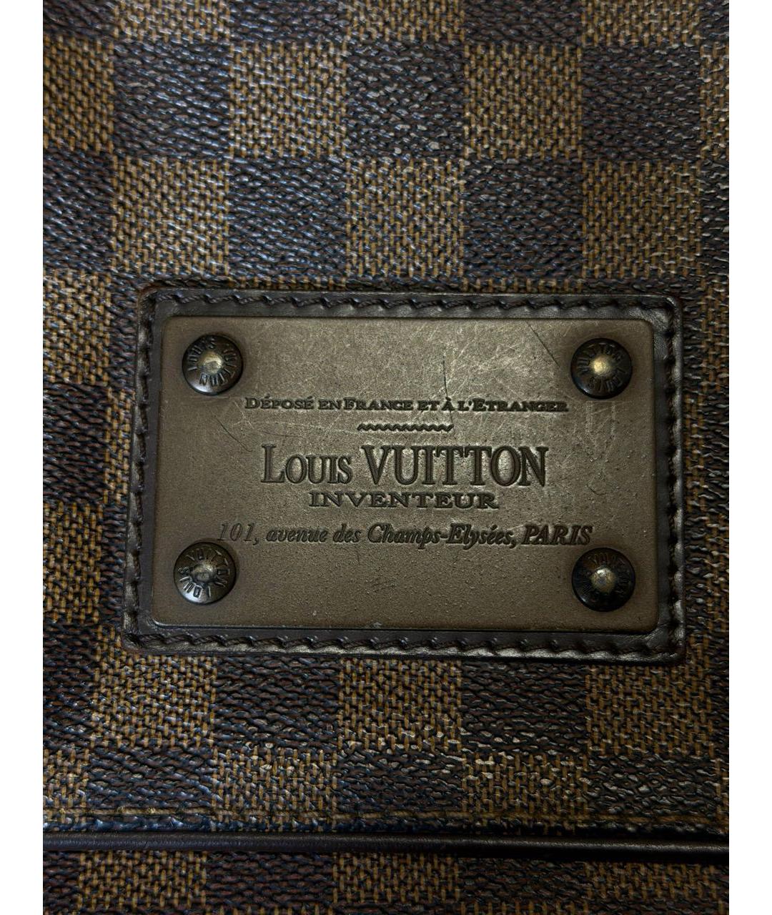 LOUIS VUITTON Коричневая кожаная сумка на плечо, фото 5