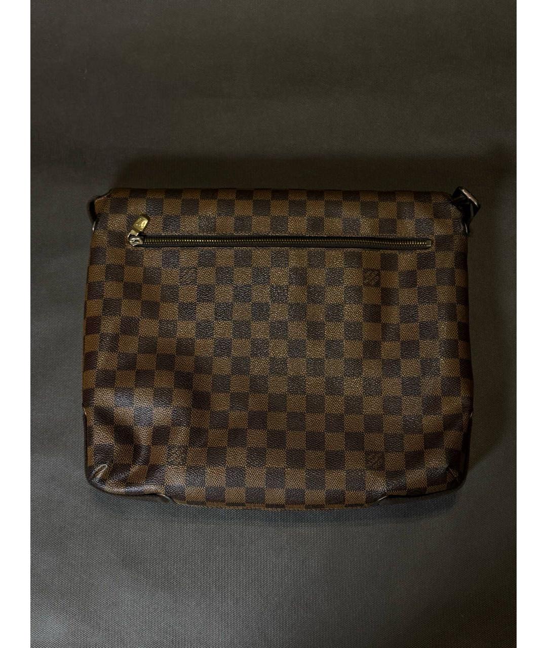 LOUIS VUITTON Коричневая кожаная сумка через плечо, фото 4