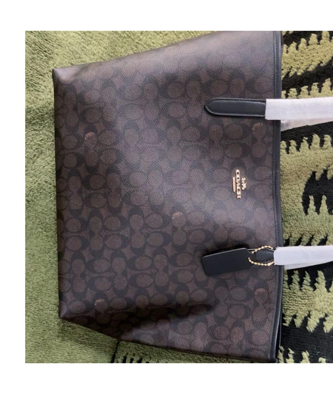 COACH Коричневая сумка тоут, фото 6