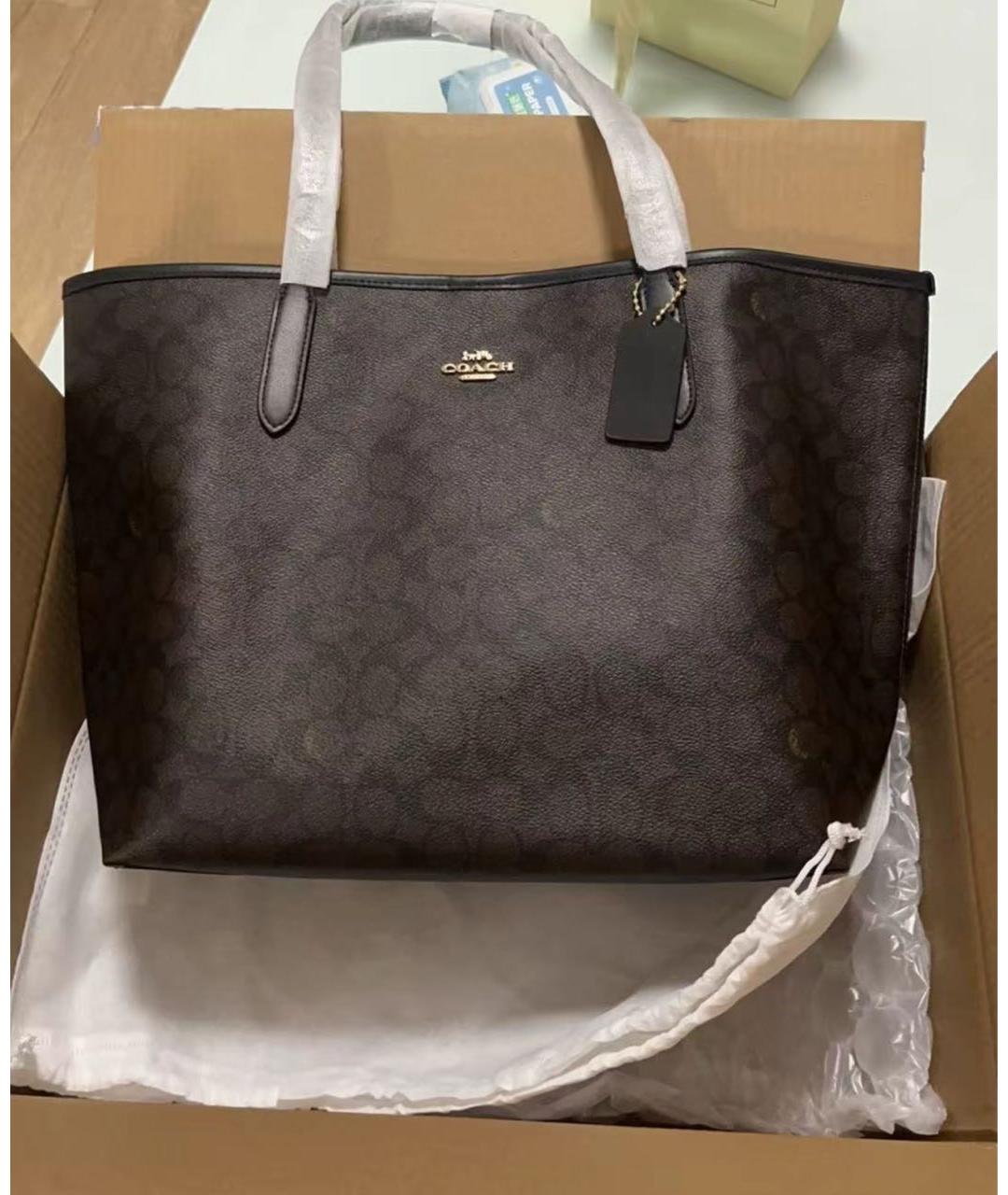 COACH Коричневая сумка тоут, фото 4