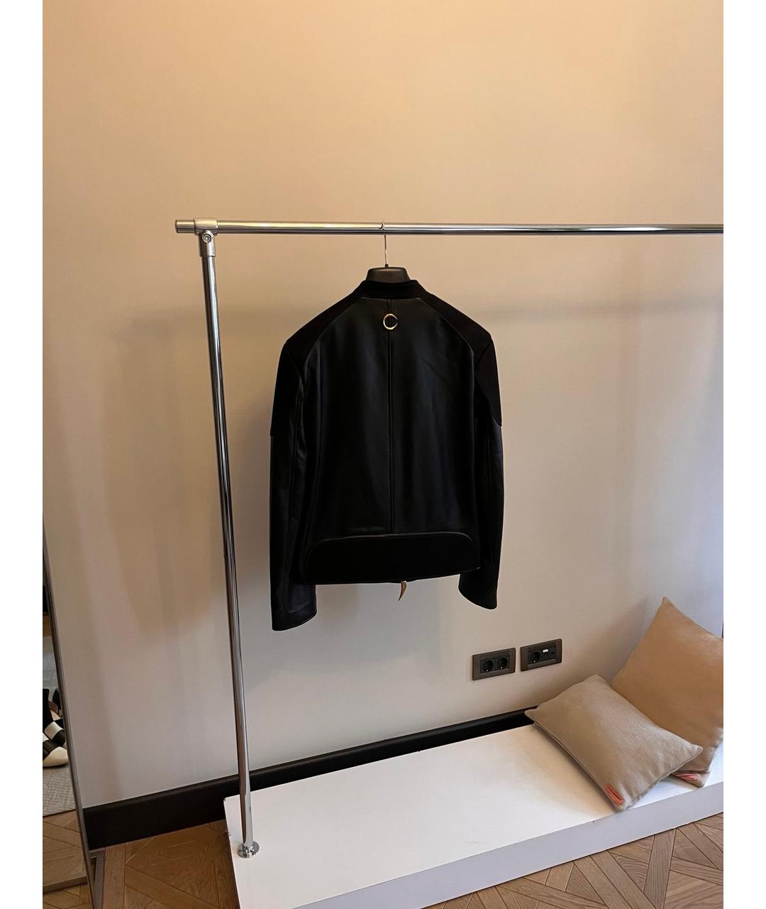 ROBERTO CAVALLI Черная кожаная куртка, фото 2