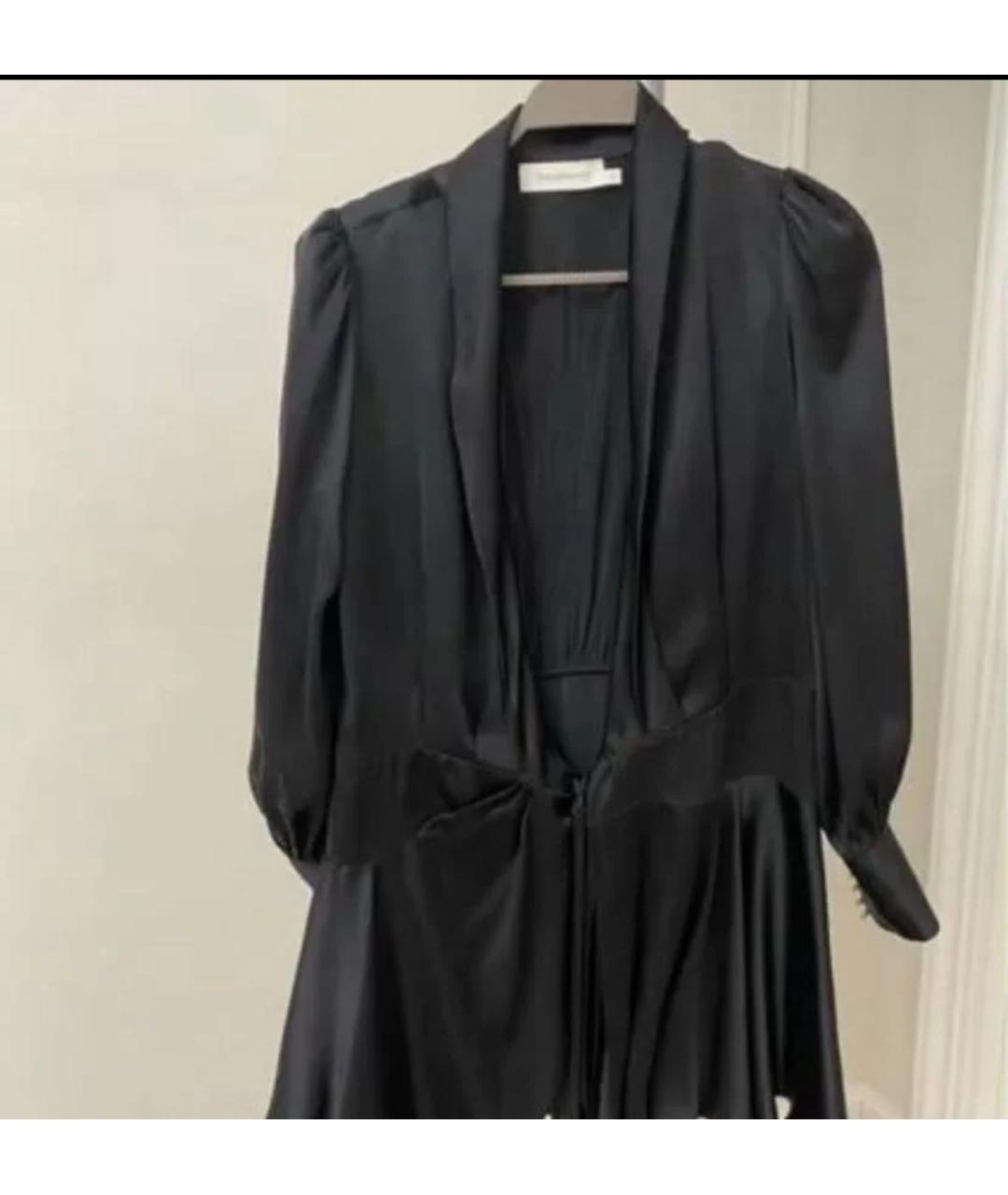 ZIMMERMANN Черное шелковое вечернее платье, фото 9