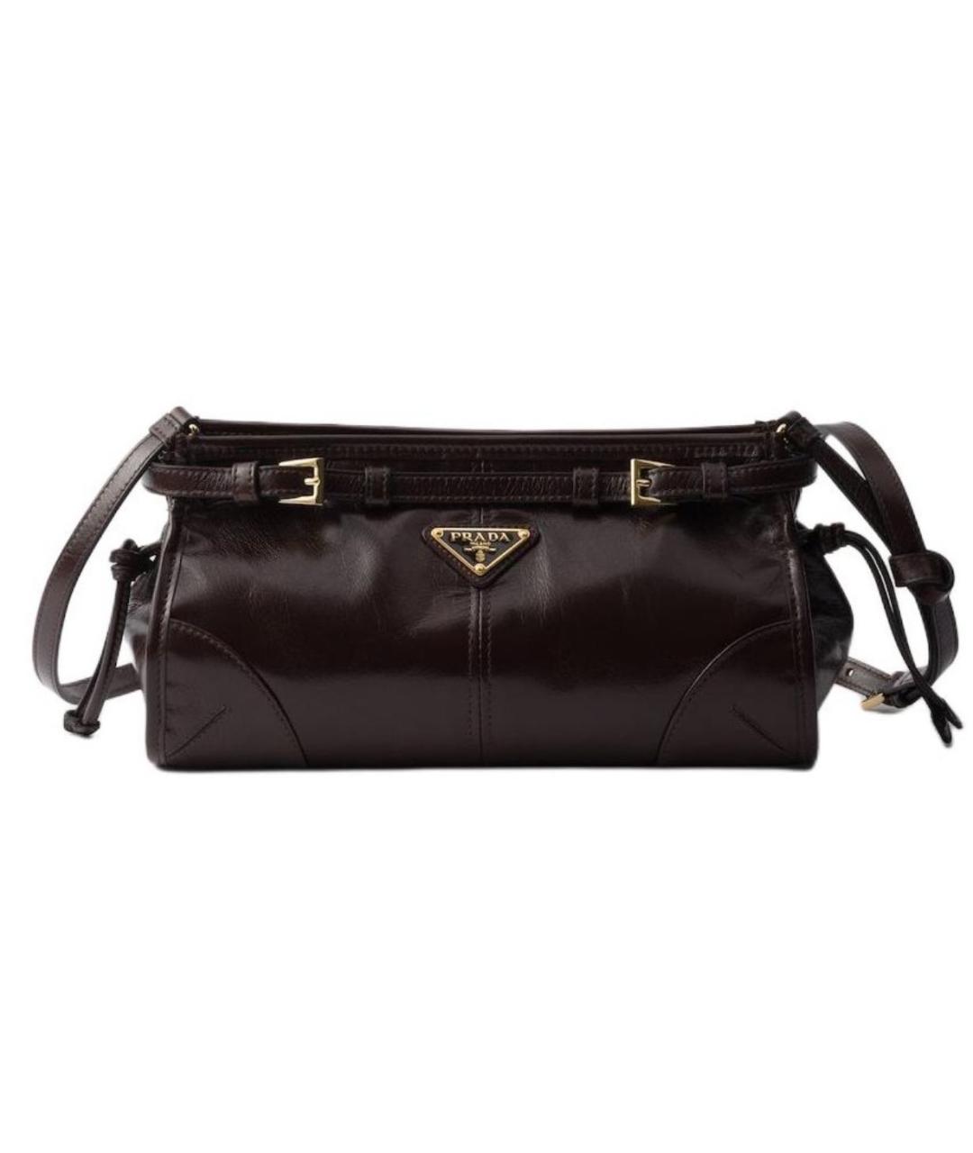 PRADA Коричневая кожаная сумка через плечо, фото 1