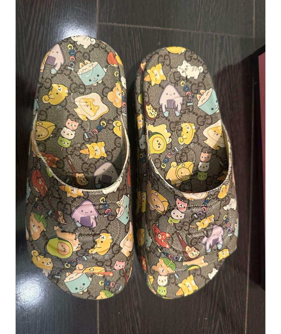 GUCCI Бежевые кожаные сабо, фото 2