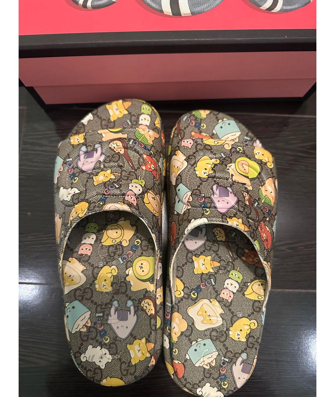 GUCCI Бежевые кожаные сабо, фото 5