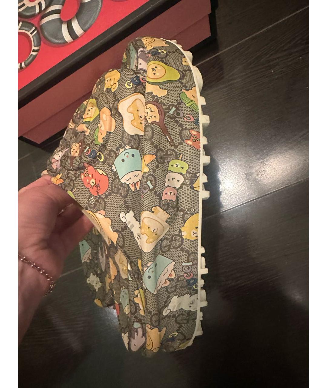 GUCCI Бежевые кожаные сабо, фото 3