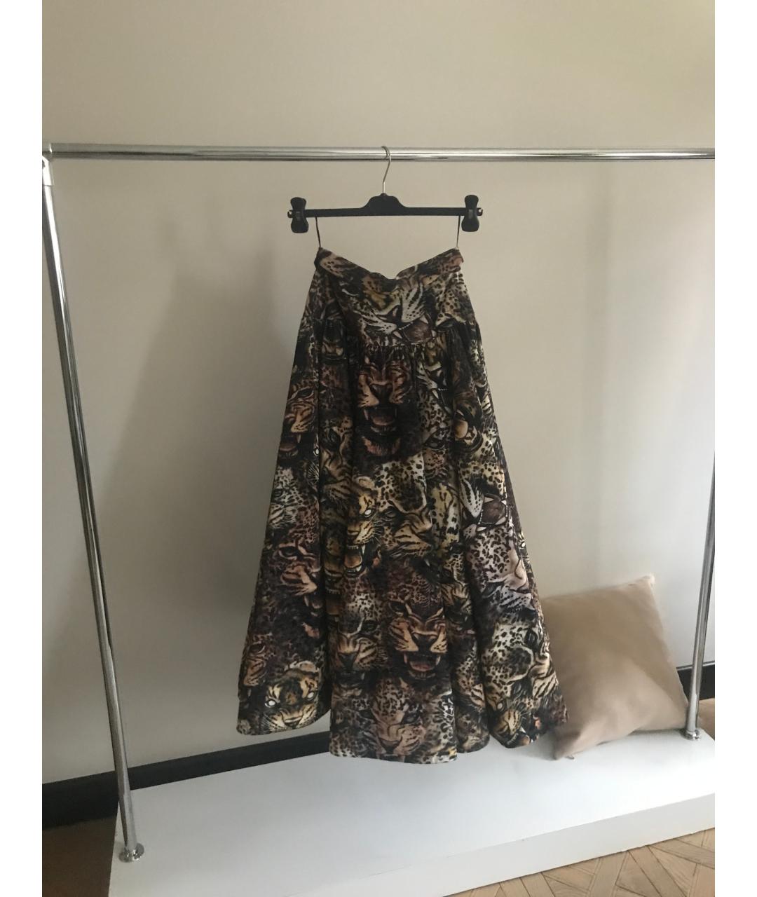 ROBERTO CAVALLI Мульти полиамидовая юбка макси, фото 4