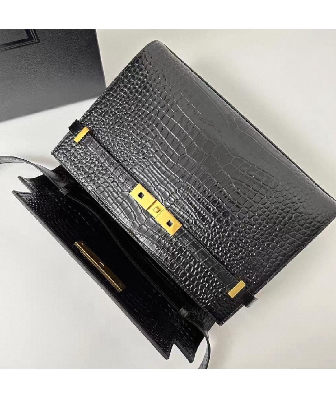 SAINT LAURENT Черная сумка через плечо, фото 2