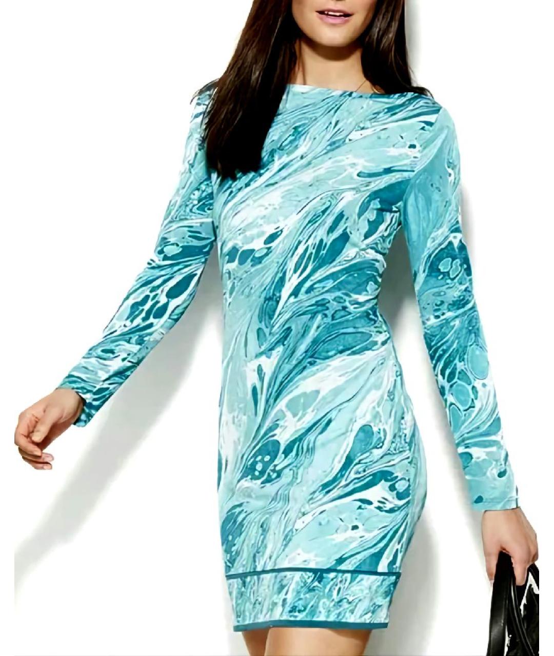 MICHAEL KORS Голубое повседневное платье, фото 2