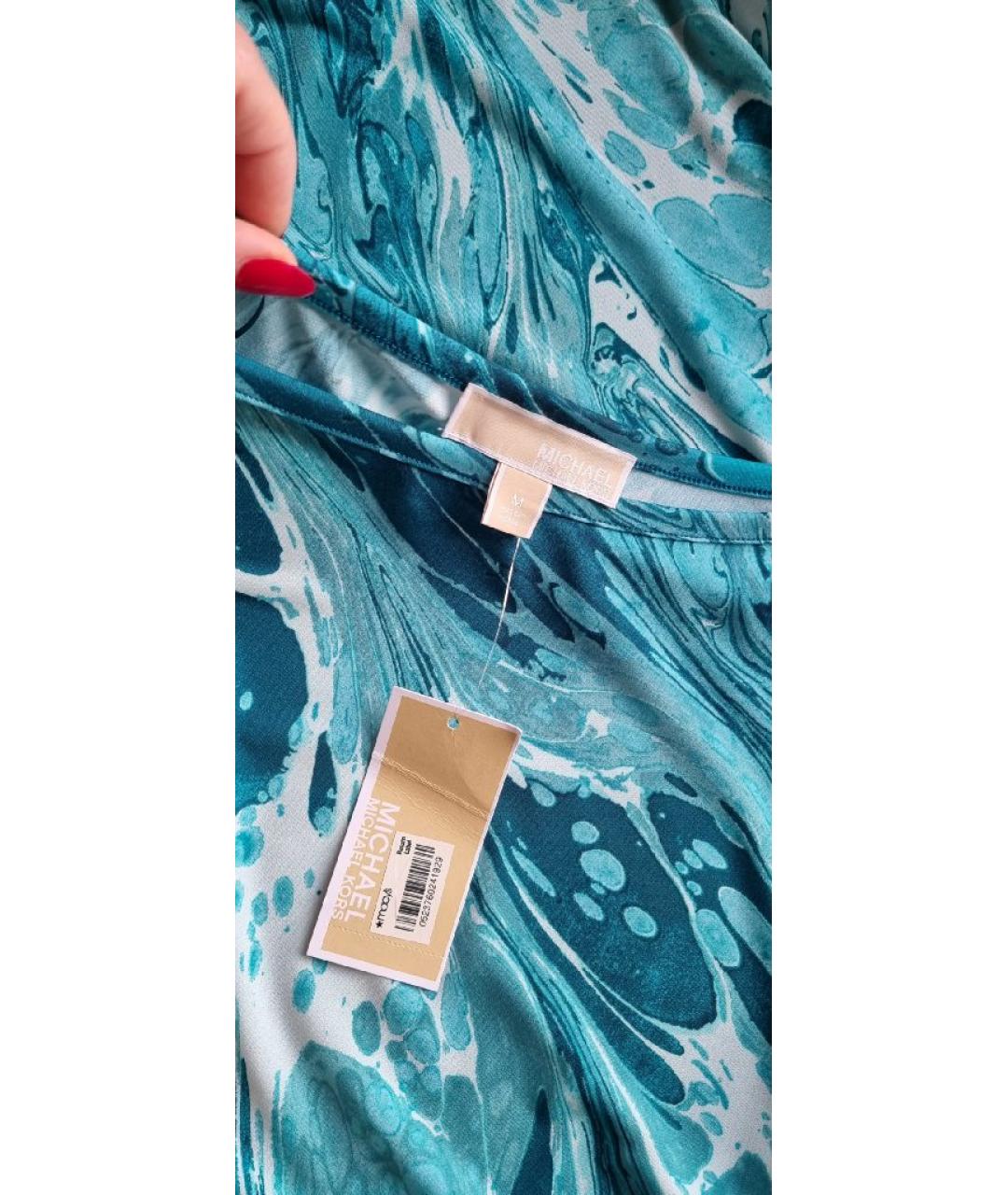 MICHAEL KORS Голубое повседневное платье, фото 4