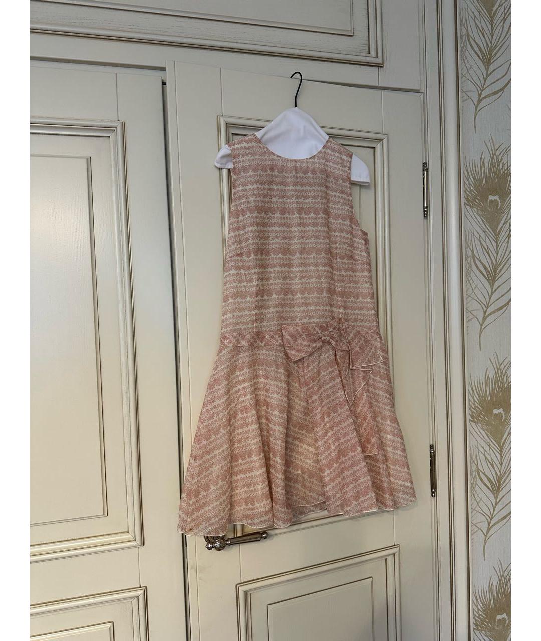 RED VALENTINO Коралловое хлопковое платье, фото 4