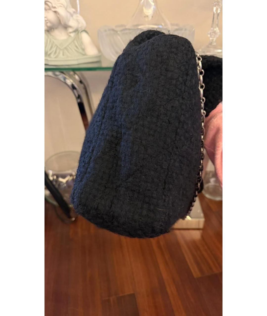 CHANEL Черная твидовая сумка через плечо, фото 5