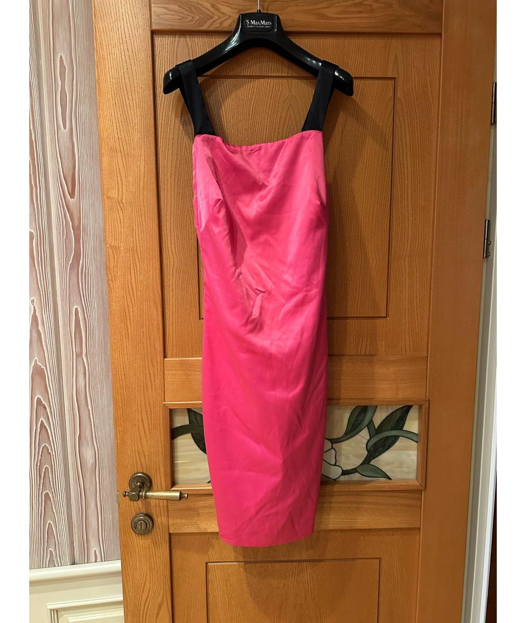 JUST CAVALLI Фуксия коктейльное платье, фото 6