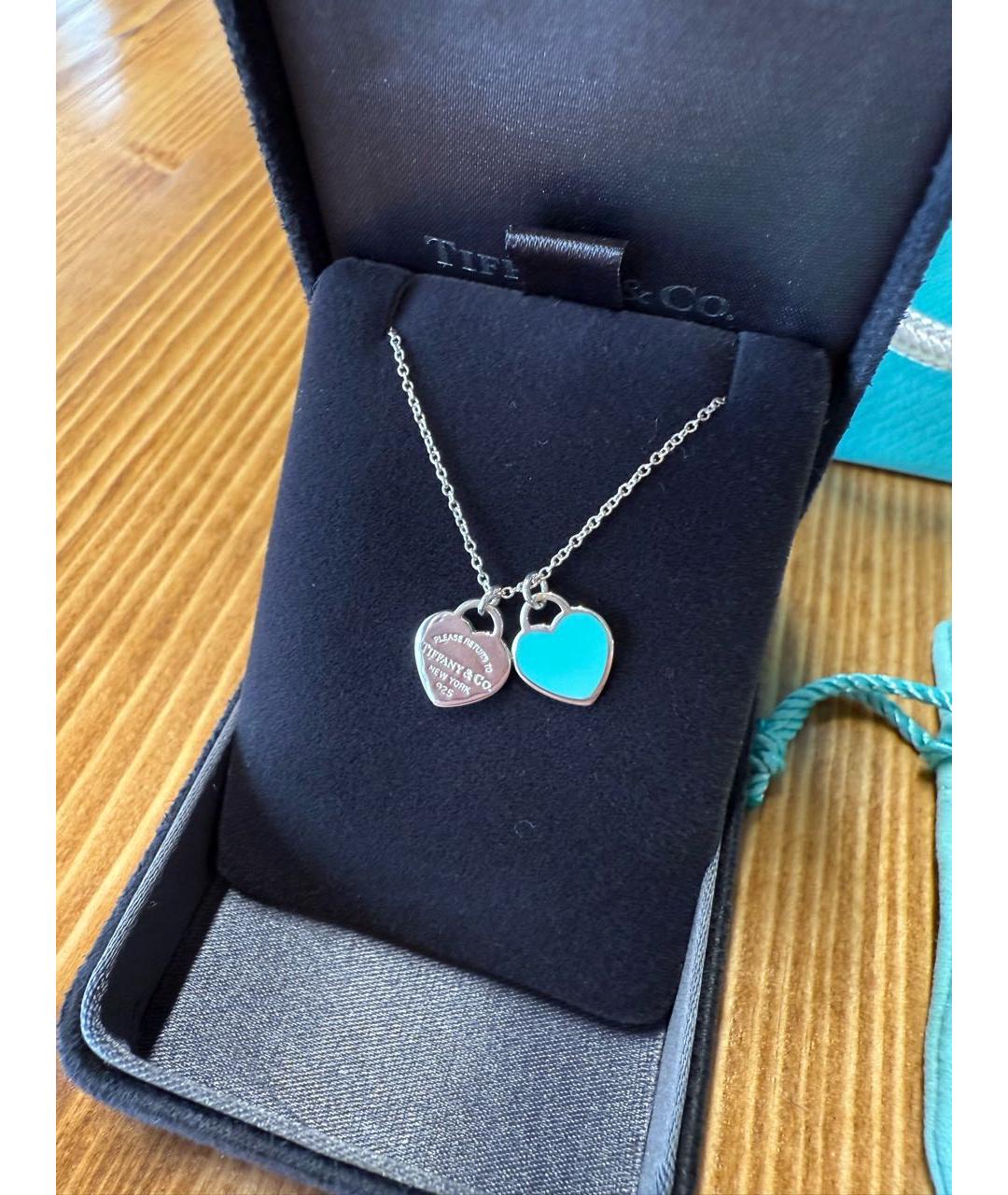 TIFFANY&CO Бирюзовая серебряная подвеска, фото 3