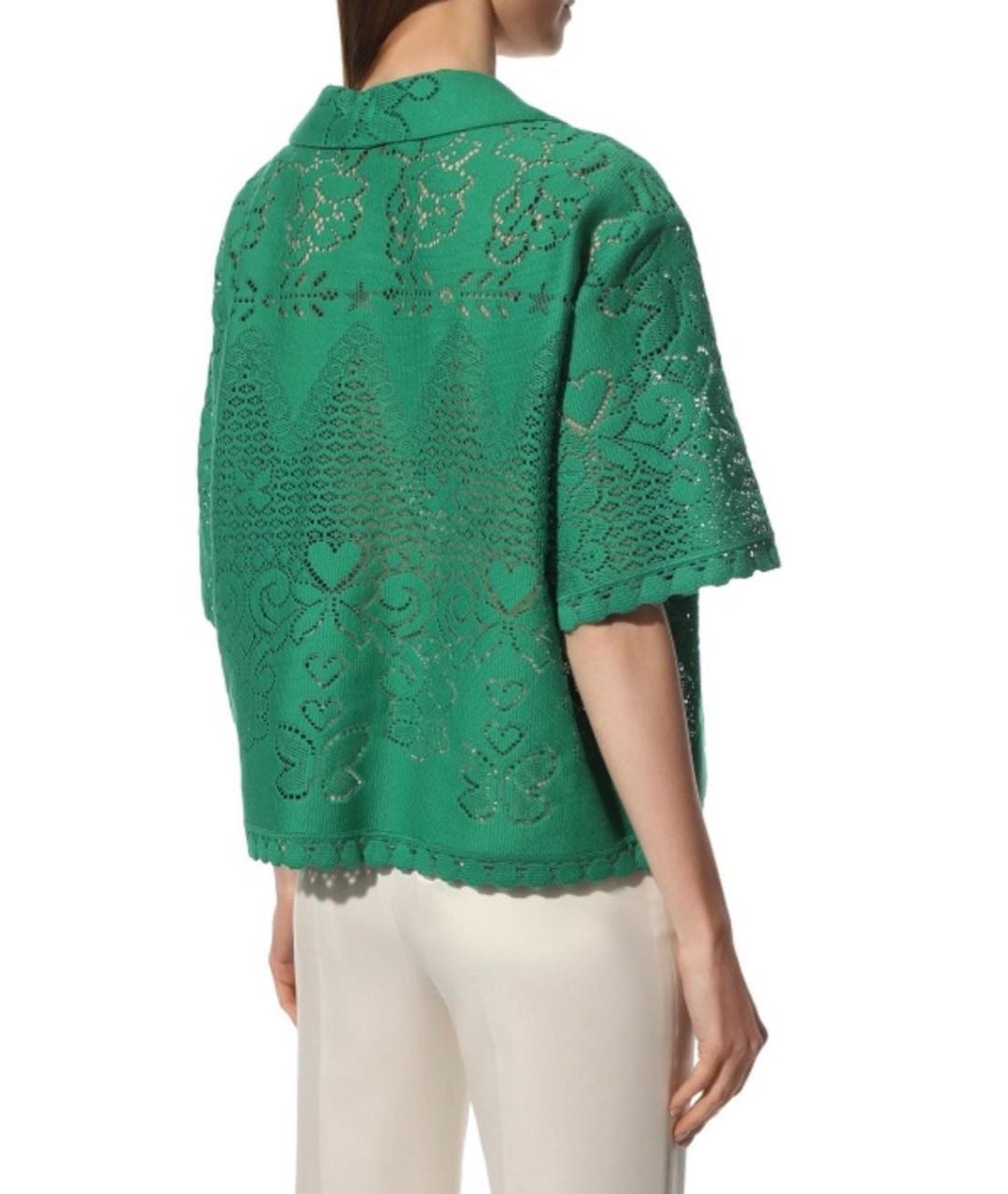 VALENTINO Зеленая хлопковая рубашка, фото 3