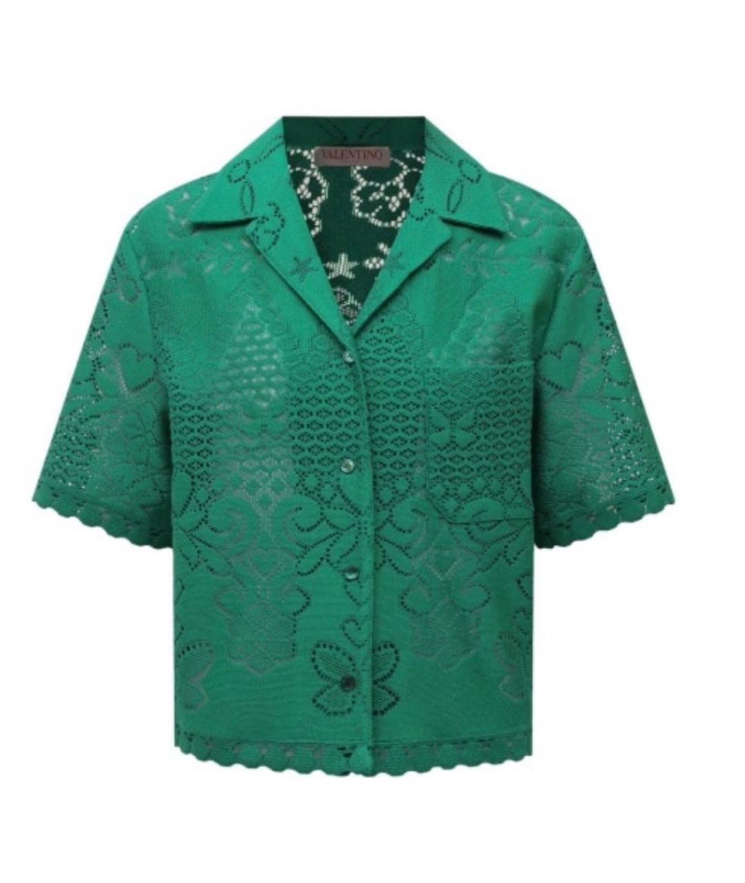 VALENTINO Зеленая хлопковая рубашка, фото 5