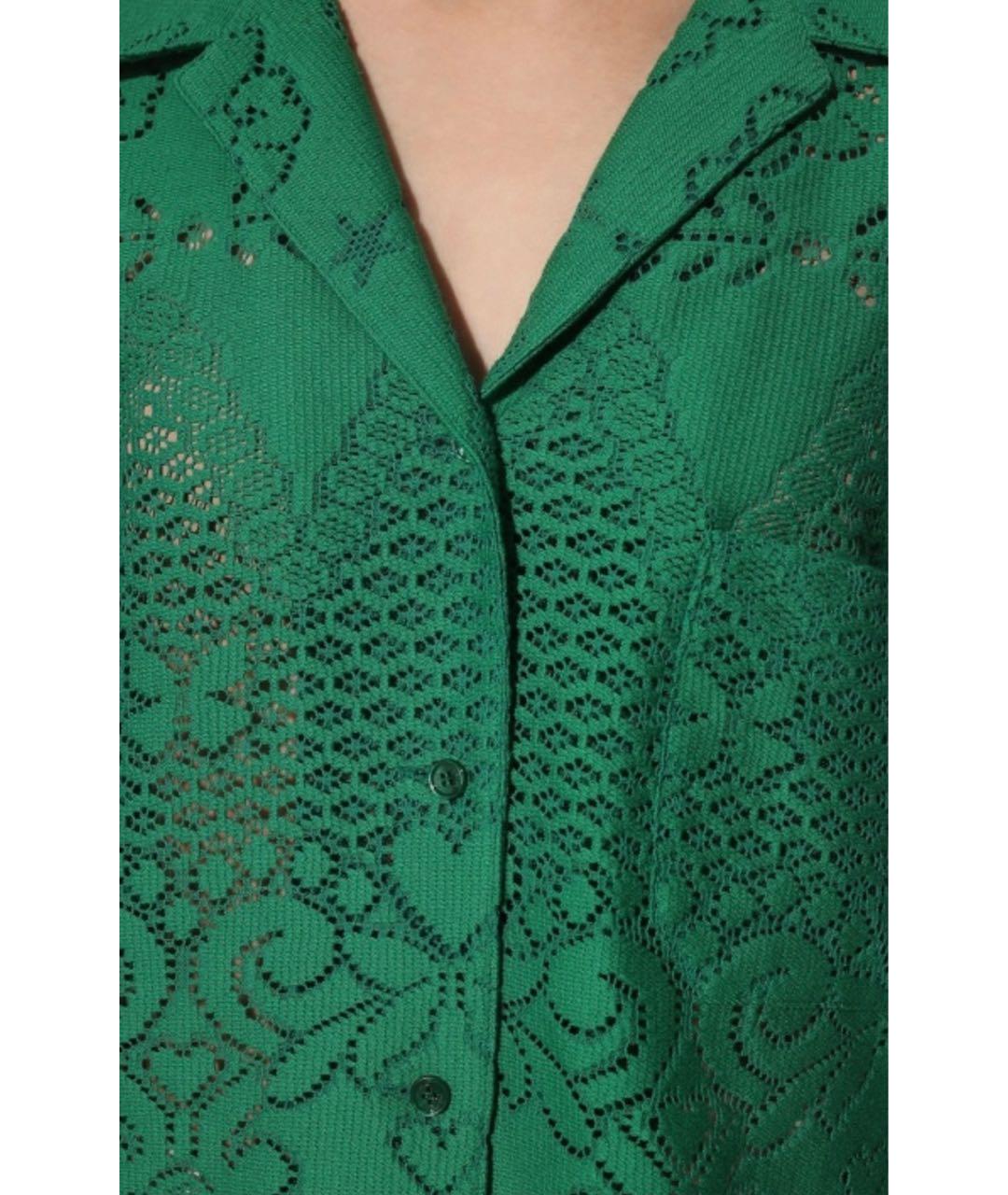 VALENTINO Зеленая хлопковая рубашка, фото 4