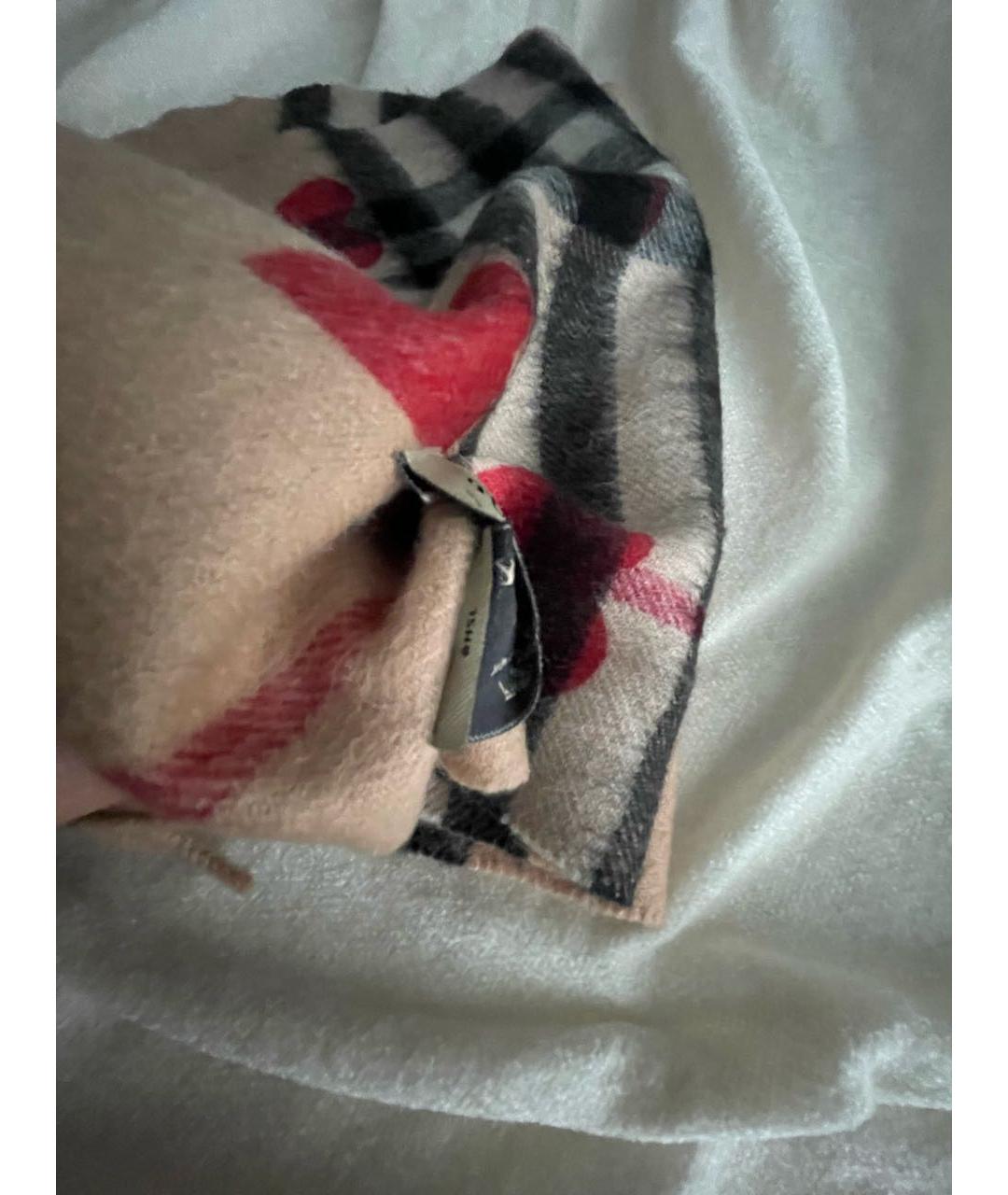 BURBERRY Бежевый кашемировый шарф, фото 3