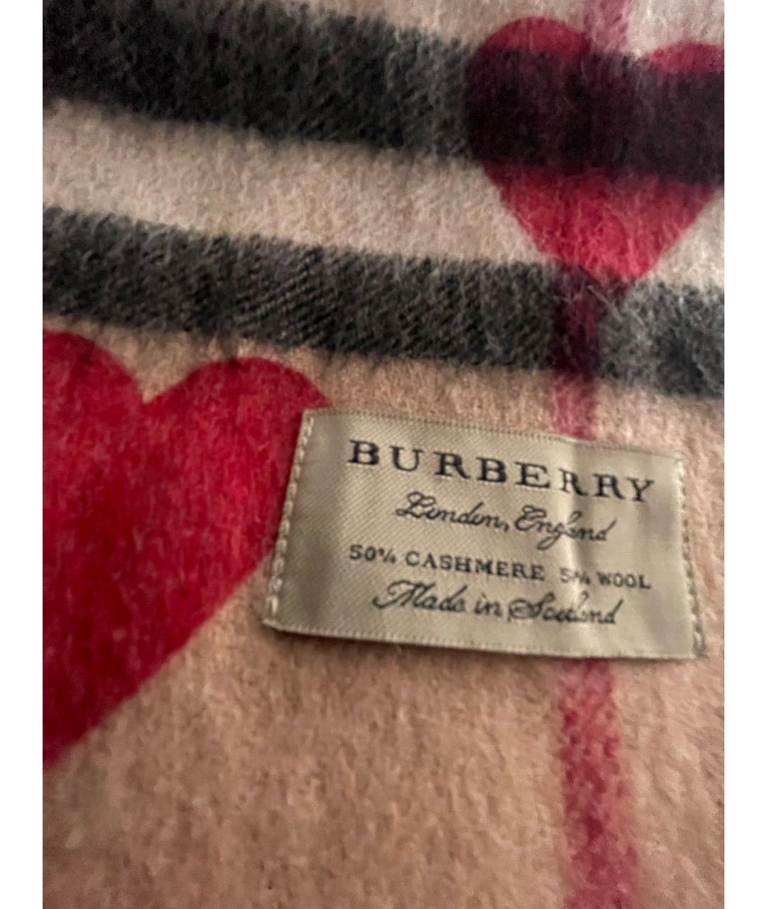 BURBERRY Бежевый кашемировый шарф, фото 2