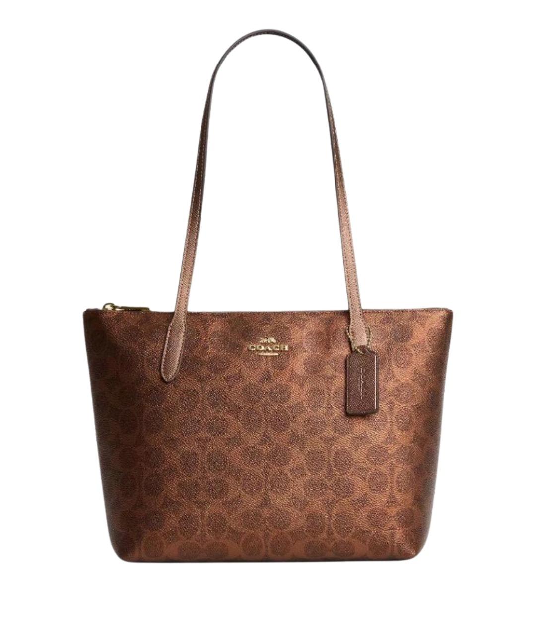 COACH Коричневая сумка тоут, фото 1