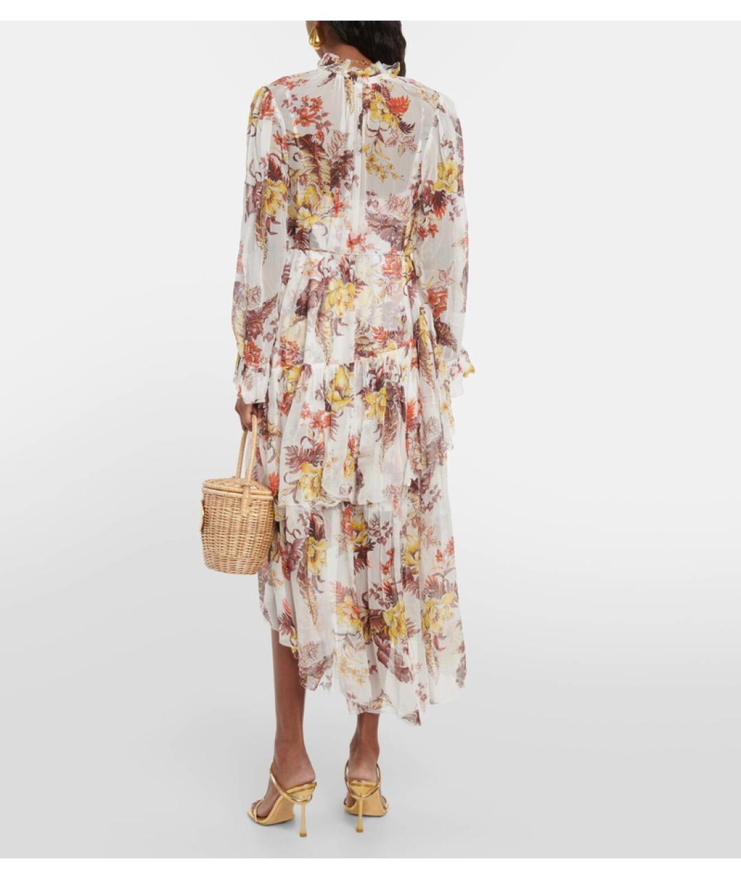 ZIMMERMANN Белое вискозное коктейльное платье, фото 3